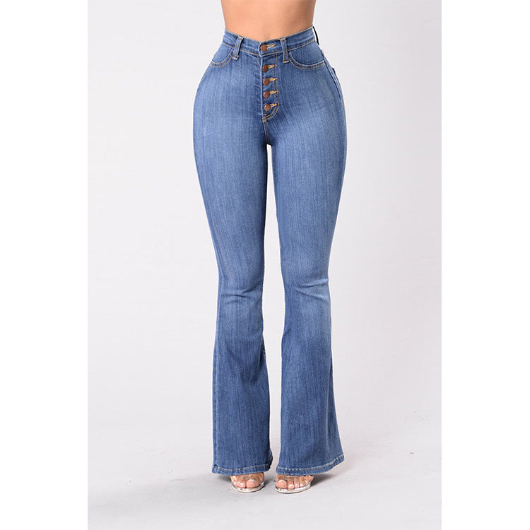 Jeans de Mujer High Waist – Wide Leg con Cintura Ajustada
