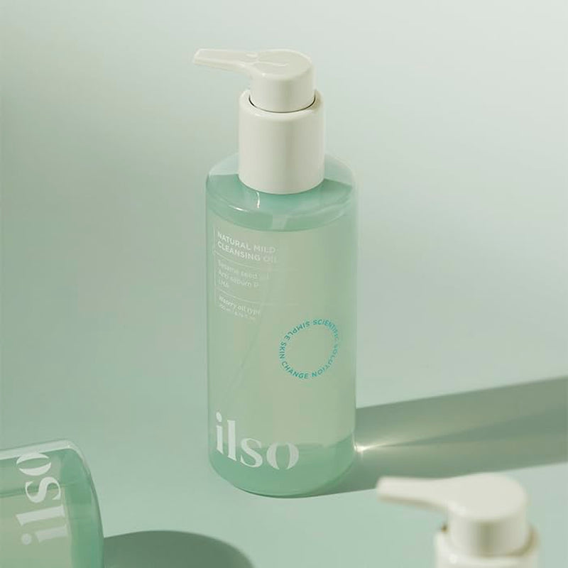 ILSO Natural Mild Cleansing Oil – Aceite limpiador suave anti sebo y puntos negros (200 ml / 6.8 fl oz)