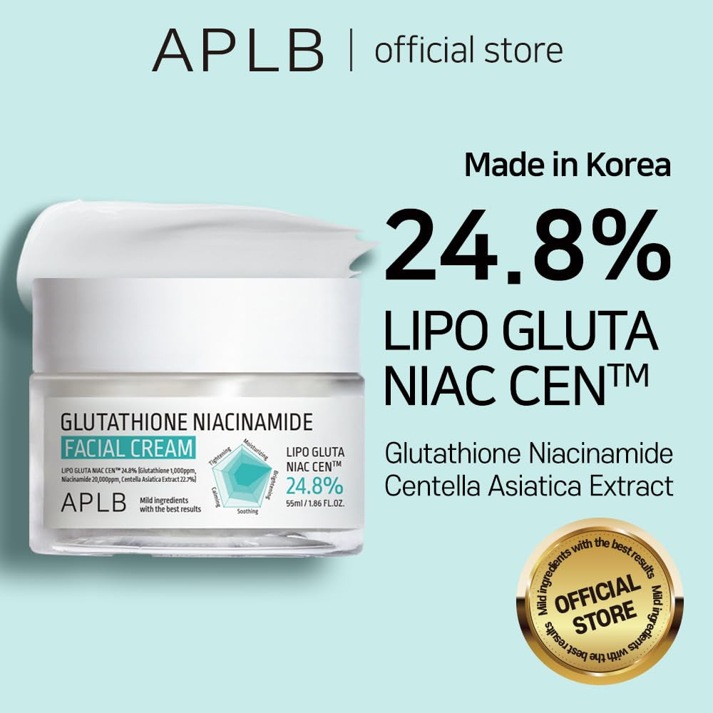 Crema Facial Coreana APLB LIPO GLUTA NIAC CEN™ 24.8% Glutatión + Niacinamida 24.8% | Hidratación profunda, Mejora textura, Centella asiática