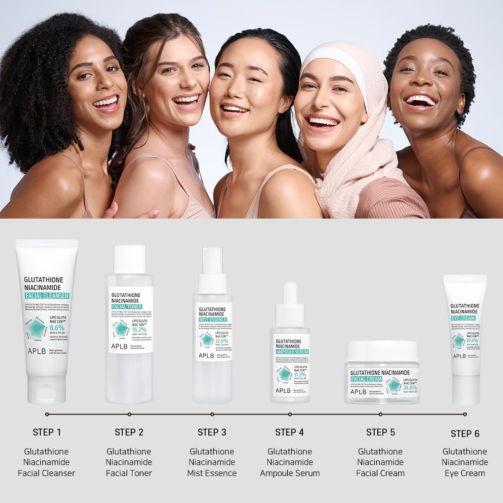 Crema Facial Coreana APLB LIPO GLUTA NIAC CEN™ 24.8% Glutatión + Niacinamida 24.8% | Hidratación profunda, Mejora textura, Centella asiática