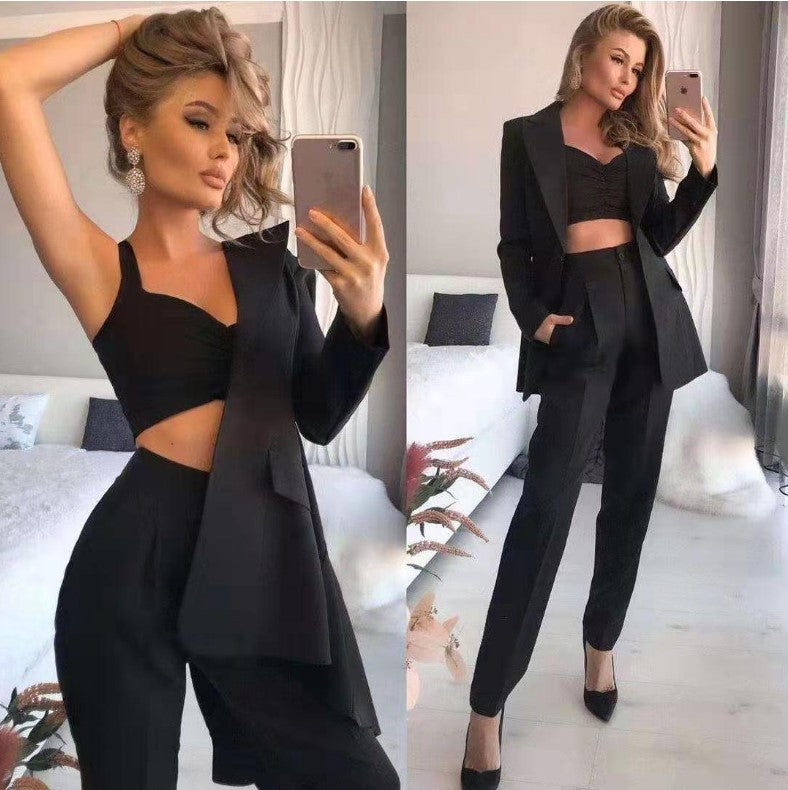 Traje Office Elegante de Dos Piezas – Blazer Slim Fit y Pantalón de Corte Completo