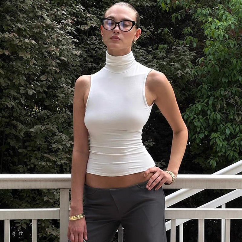 Top Elegante sin Mangas con Espalda Descubierta