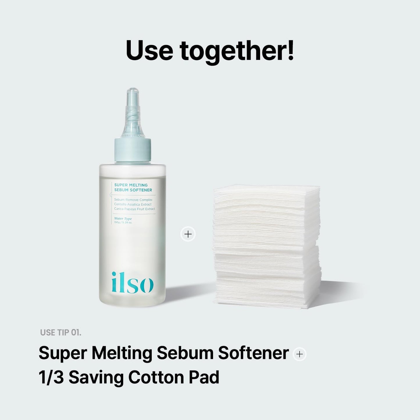 ILSO 1/3 Saving Cotton Pad – Almohadilla Ultrafina para Tónico (40 uds)