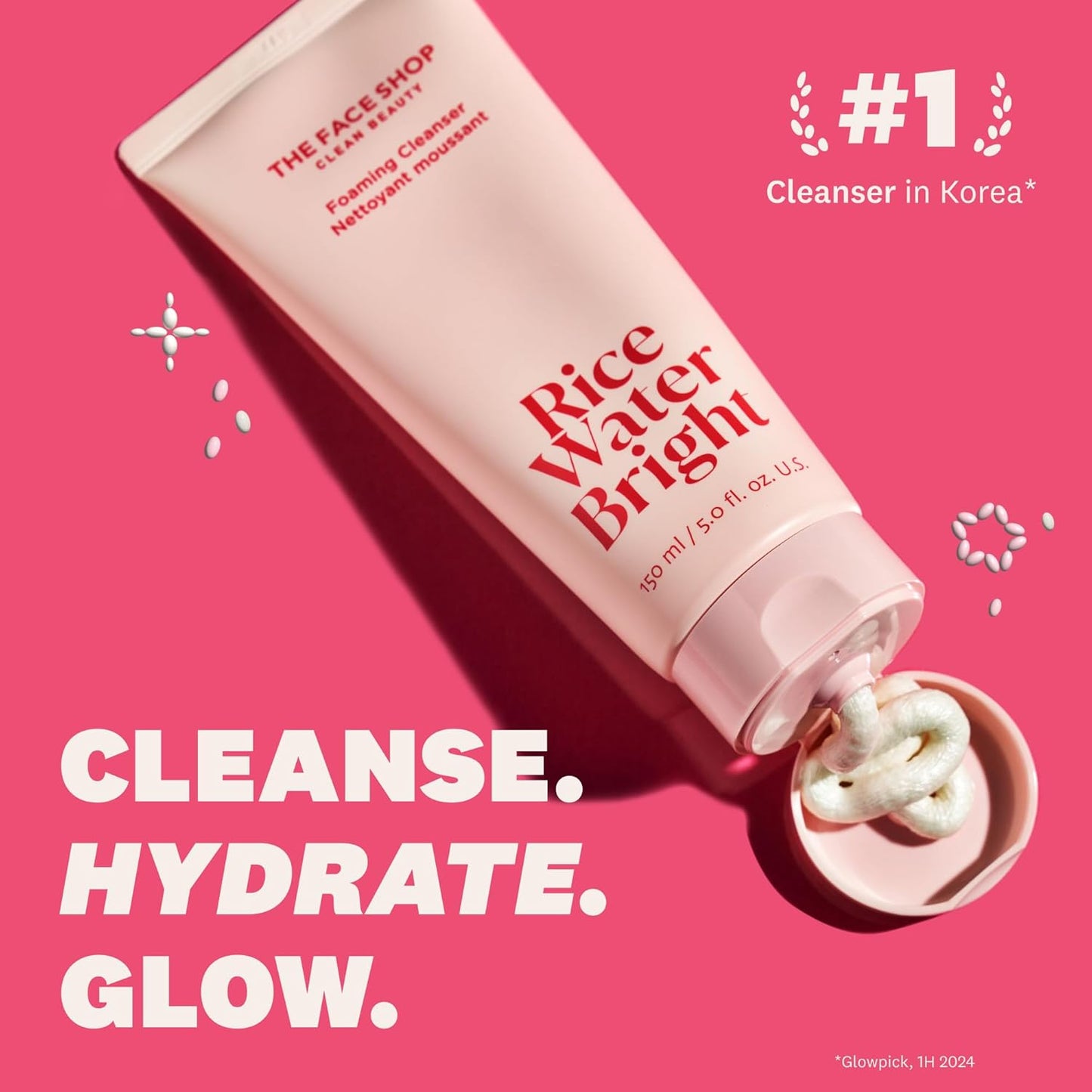 Limpiador Facial Espumoso con Agua de Arroz | Hidratante, Vegano, Coreano - THE FACE SHOP