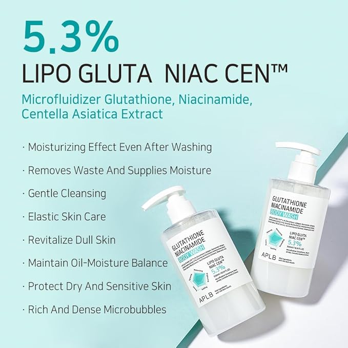 APLB Gel de baño cuidado de la piel Coreana con Niacinamida