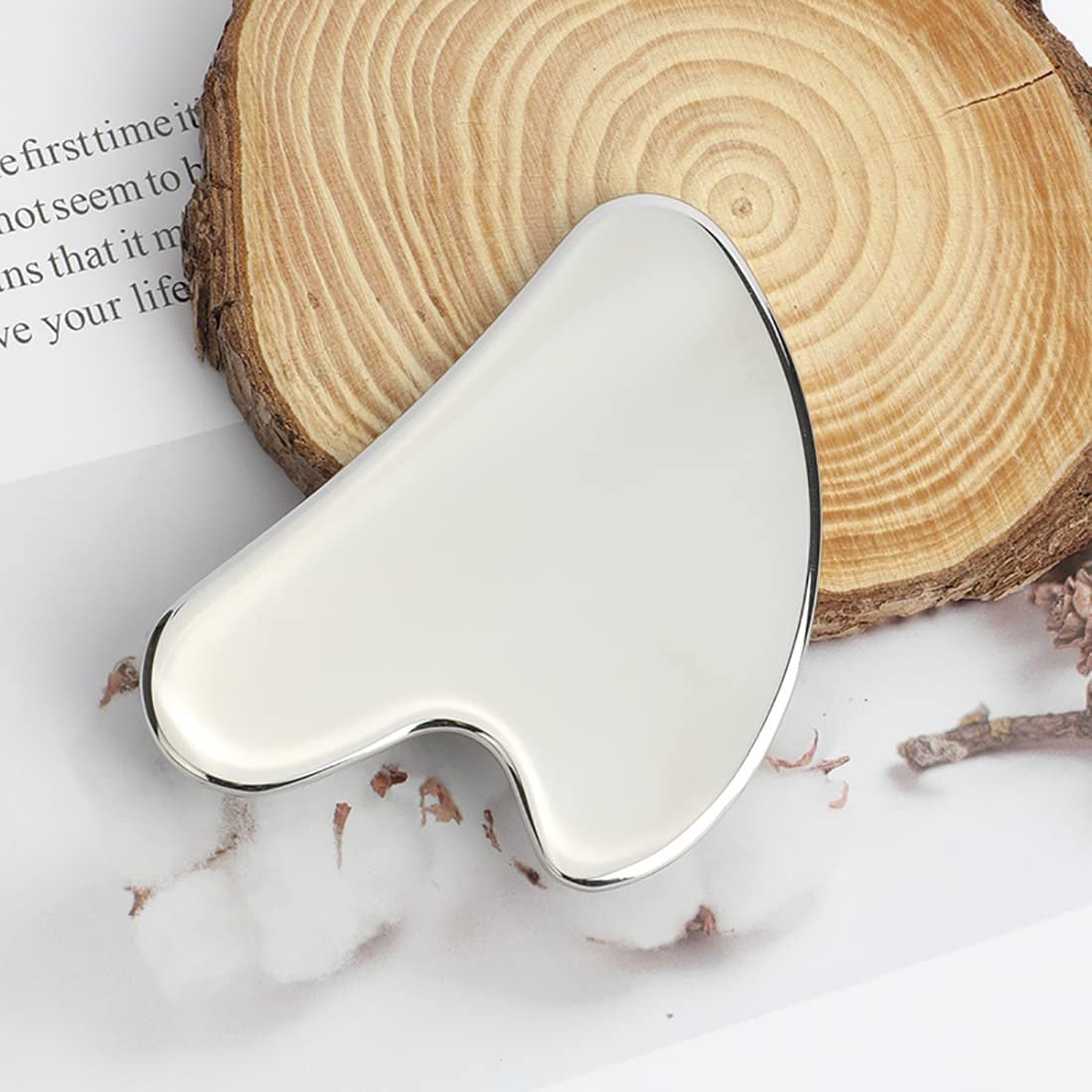 Set Gua Sha & Rodillo Facial de Acero Inoxidable – Masajeador Reafirmante Antiinflamatorio