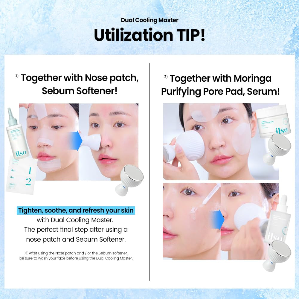 ILSO Dual Cooling Master barra fría para poros y masaje facial