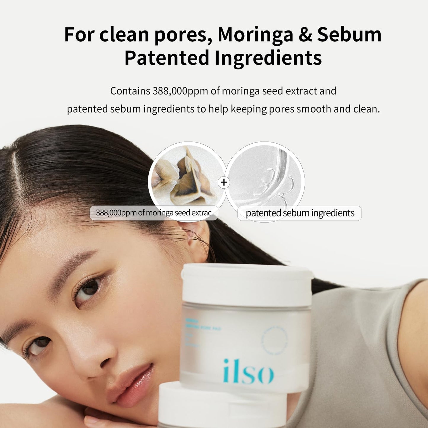 ILSO Almohadillas Purificantes de Poros (60 uds) – Moringa + PHA para piel lisa