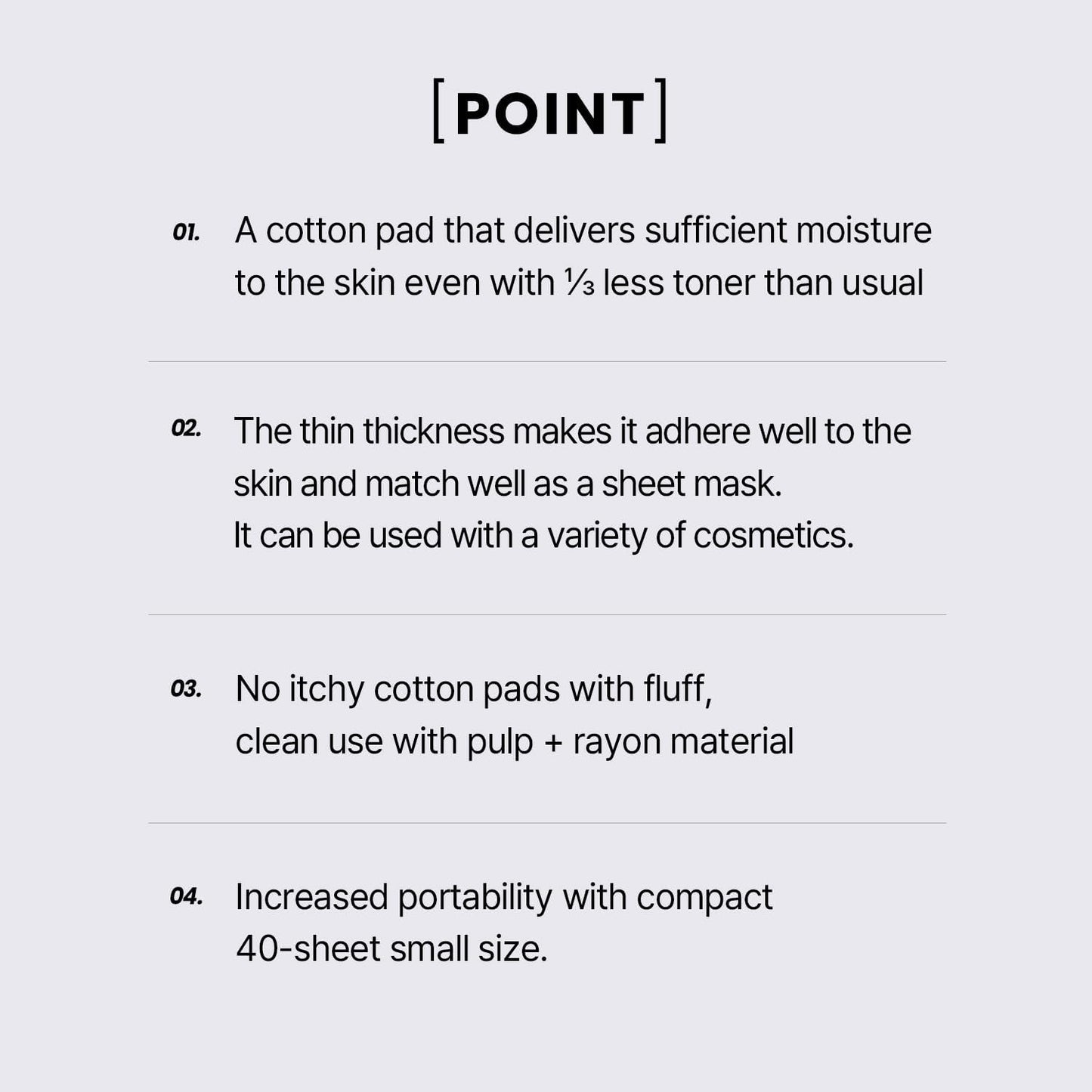 ILSO 1/3 Saving Cotton Pad – Almohadilla Ultrafina para Tónico (40 uds)