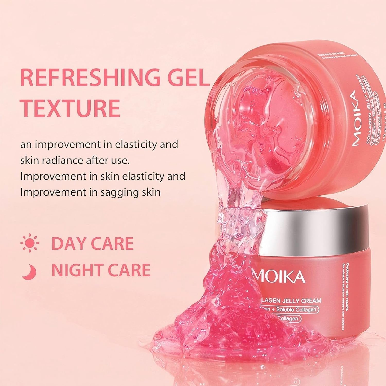 XUEYI  Collagen Jelly Cream – Hidratante en Gel con Colágeno Hidrolizado, Agua de Rosa y Niacinamida (110g)