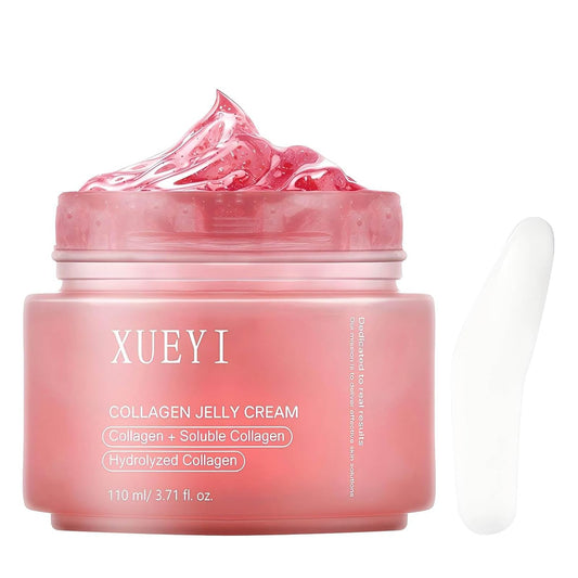 XUEYI  Collagen Jelly Cream – Hidratante en Gel con Colágeno Hidrolizado, Agua de Rosa y Niacinamida (110g)