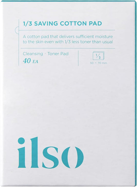 ILSO 1/3 Saving Cotton Pad – Almohadilla Ultrafina para Tónico (40 uds)