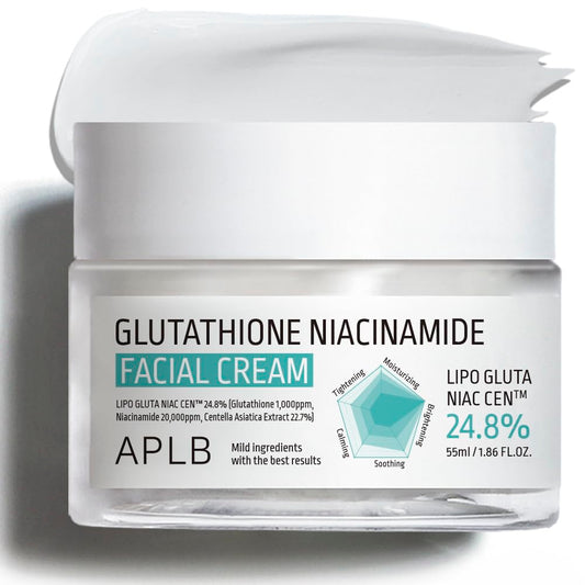 Crema Facial Coreana APLB LIPO GLUTA NIAC CEN™ 24.8% Glutatión + Niacinamida 24.8% | Hidratación profunda, Mejora textura, Centella asiática