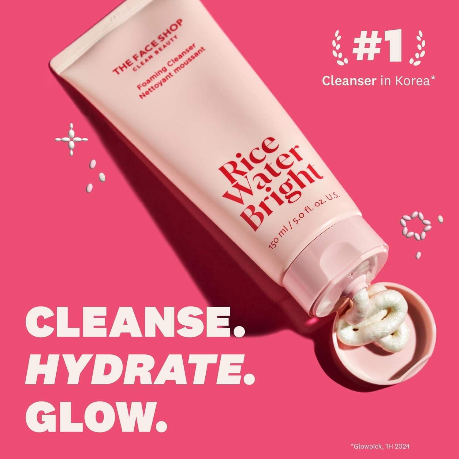 Limpiador Facial Espumoso con Agua de Arroz | Hidratante, Vegano, Coreano - THE FACE SHOP