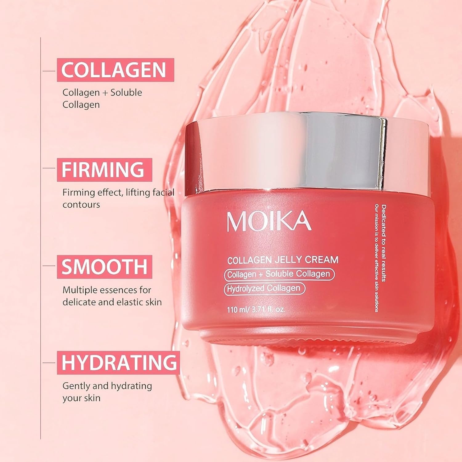 XUEYI  Collagen Jelly Cream – Hidratante en Gel con Colágeno Hidrolizado, Agua de Rosa y Niacinamida (110g)